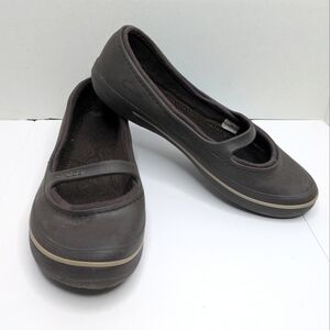 Crocs Brown Sandal Mary Jane Flats 10 Women